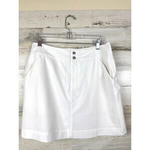 Kate Lord Womens 8 White Lined Athletic Sport  Mini Golf Skort Casual Outdoor